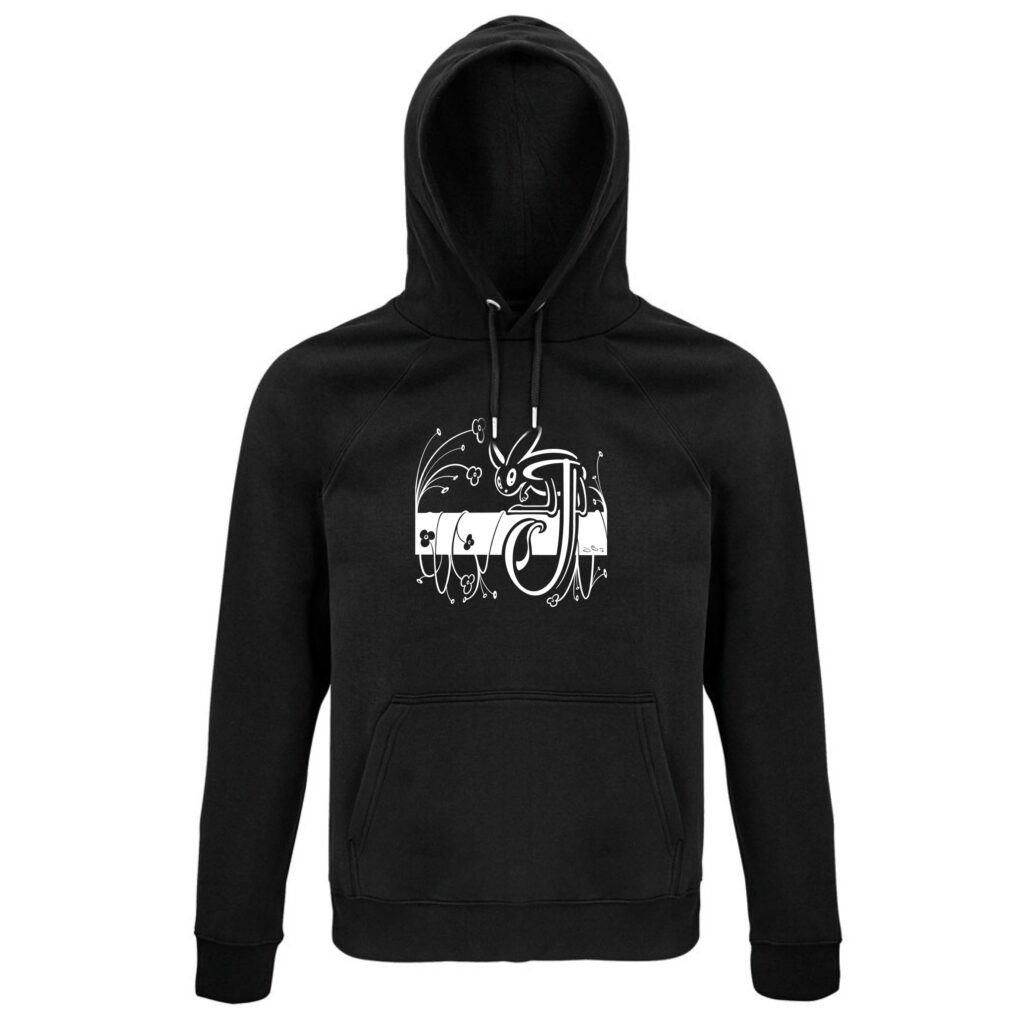 Joys Jerboa auf schwarzem Hoodie