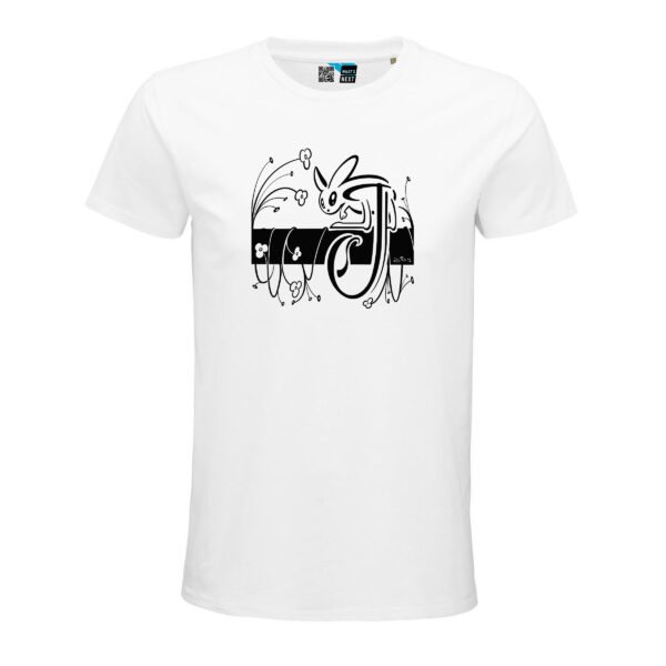Joys Jerboa schwarz auf weißem T-Shirt