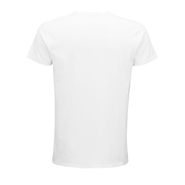 Rückenansicht des weißen T-Shirts