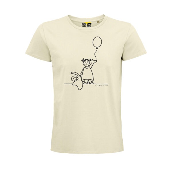 Das Motiv Balloon von Joy auf einem T-Shirt in der Farbe natural