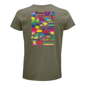 Formflimmern doppelseitig bedrucktes T-Shirt